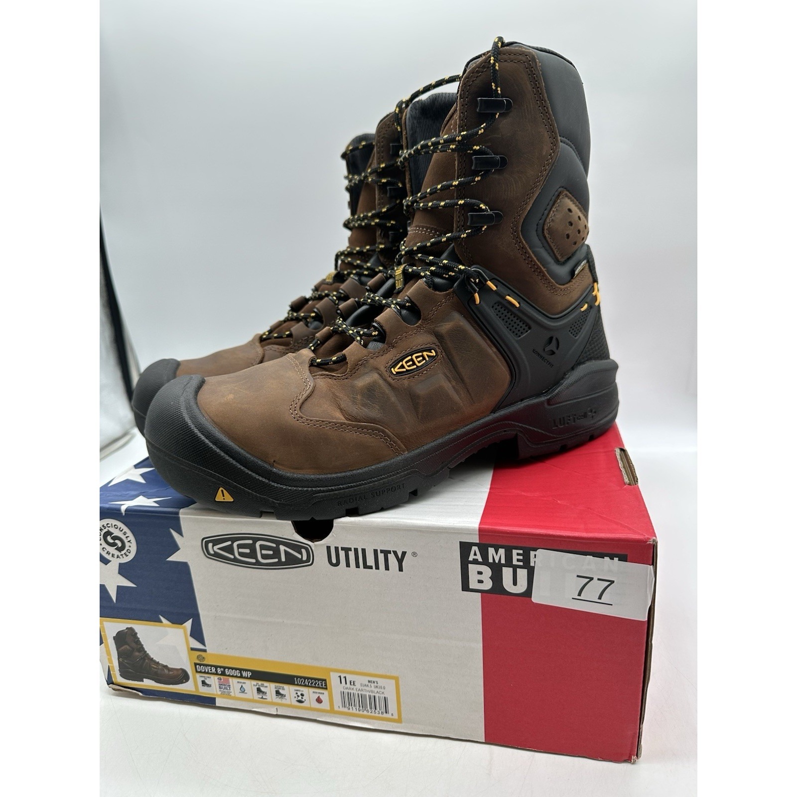 Keen Dover 8" 600g Waterproof Utility Boots 1024222ee Mens Size 11 Ee Wide Work